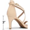 image:imageDREAM PAIRS Womens Strappy Stiletto High Heels Open Toe Rhinestone Wedding Dress Shoes Sparkly SandalsNudeNubuck