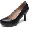 image:imageDREAM PAIRS Tiffany Womens Classic Elegant Versatile Low Stiletto Heel Dress Platform Pumps ShoesBlackpu