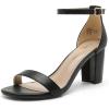 image:imageDREAM PAIRS Womens Chunk Low Heel Pump SandalsBlackPu
