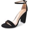 image:imageDREAM PAIRS Womens HiChunk High Heel Pump SandalsBlackNubuck