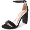 image:imageDREAM PAIRS Womens HiChunk High Heel Pump SandalsBlackSuede