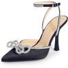 image:imageDREAM PAIRS Womens High Heels Destiny Closed Toe Strappy Heels Sexy Rhinestone Ankle Strap Pumps Wedding Bridal Party Dress Shoes DestinyBlack