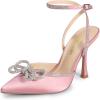 image:imageDREAM PAIRS Womens High Heels Destiny Closed Toe Strappy Heels Sexy Rhinestone Ankle Strap Pumps Wedding Bridal Party Dress Shoes DestinyPink