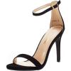 image:imageDREAM PAIRS Womens High Heels Flower Ankle Strap Stilettos Round Open Toe Dressy Sexy SandalsBlackNubuck