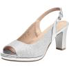 image:imageDREAM PAIRS Womens Sexy High Chunky Heels Peep Toe Platform Block Slingback Dress Pumps ShoesSilver