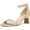 image:imageDREAM PAIRS Womens Square Toe Low Block Chunky Heels Open Toe Ankle Strap Dress Pump Shoes