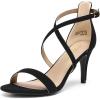 image:imageDREAM PAIRS Womens Strappy Stiletto High Heels Open Toe Rhinestone Wedding Dress Shoes Sparkly SandalsBlackNubuck