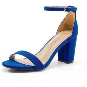 image:imageDREAM PAIRS Womens Chunk Low Heel Pump SandalsRoyalBlue