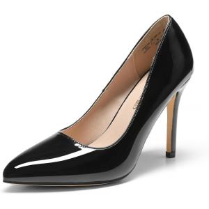 image:imageDREAM PAIRS Womens Closed Toe High Heels Dress Pointed Toe Wedding Pump ShoesBlackPat