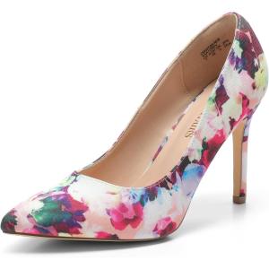 image:imageDREAM PAIRS Womens Closed Toe High Heels Dress Pointed Toe Wedding Pump ShoesFloral