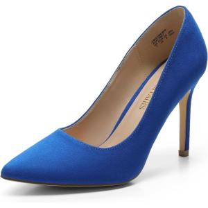 image:imageDREAM PAIRS Womens Closed Toe High Heels Dress Pointed Toe Wedding Pump ShoesRoyalBlue