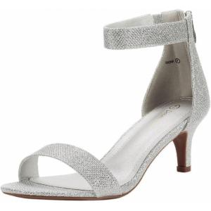 image:imageDREAM PAIRS Womens Fiona Fashion Stilettos Open Toe Pump Heeled SandalsSilverGlitter