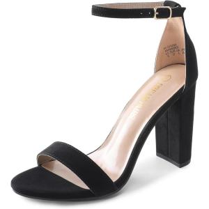 image:imageDREAM PAIRS Womens HiChunk High Heel Pump SandalsBlackSuede