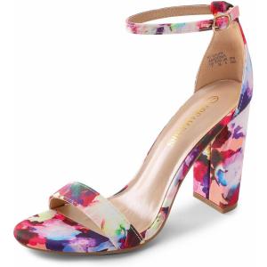 image:imageDREAM PAIRS Womens HiChunk High Heel Pump SandalsFloral