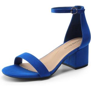 image:imageDREAM PAIRS Womens LowChunk Low Heel Pump SandalRoyalBlue