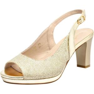 image:imageDREAM PAIRS Womens Sexy High Chunky Heels Peep Toe Platform Block Slingback Dress Pumps ShoesGold
