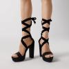 image:imageDREAM PAIRS High Heels Chunky Block Platform Heels for Women Strappy Gladiator Sexy Open Toe Heels Dressy Pumps SandalsBlack