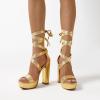 image:imageDREAM PAIRS High Heels Chunky Block Platform Heels for Women Strappy Gladiator Sexy Open Toe Heels Dressy Pumps SandalsGold