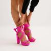 image:imageDREAM PAIRS High Heels Chunky Block Platform Heels for Women Strappy Gladiator Sexy Open Toe Heels Dressy Pumps SandalsHot Pink