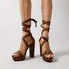 image:imageDREAM PAIRS High Heels Chunky Block Platform Heels for Women Strappy Gladiator Sexy Open Toe Heels Dressy Pumps SandalsLeopard