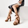 image:imageDREAM PAIRS High Heels Chunky Block Platform Heels for Women Strappy Gladiator Sexy Open Toe Heels Dressy Pumps SandalsLeopard