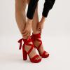 image:imageDREAM PAIRS High Heels Chunky Block Platform Heels for Women Strappy Gladiator Sexy Open Toe Heels Dressy Pumps SandalsRed
