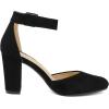 image:imageDREAM PAIRS Womens High Heel Ankle Strap Closed Toe Chunky Wedding Pumps ShoesBlackNubuck