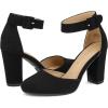 image:imageDREAM PAIRS Womens High Heel Ankle Strap Closed Toe Chunky Wedding Pumps ShoesBlackNubuck