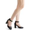 image:imageDREAM PAIRS Womens High Heel Ankle Strap Closed Toe Chunky Wedding Pumps ShoesBlackpu