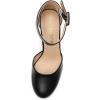 image:imageDREAM PAIRS Womens High Heel Ankle Strap Closed Toe Chunky Wedding Pumps ShoesBlackpu