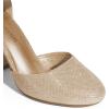 image:imageDREAM PAIRS Womens High Heel Ankle Strap Closed Toe Chunky Wedding Pumps ShoesGoldGlitter