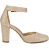 image:imageDREAM PAIRS Womens High Heel Ankle Strap Closed Toe Chunky Wedding Pumps ShoesGoldGlitter