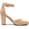 image:imageDREAM PAIRS Womens High Heel Ankle Strap Closed Toe Chunky Wedding Pumps ShoesNudepu
