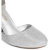image:imageDREAM PAIRS Womens High Heel Ankle Strap Closed Toe Chunky Wedding Pumps ShoesSilverGlitter