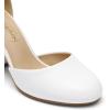 image:imageDREAM PAIRS Womens High Heel Ankle Strap Closed Toe Chunky Wedding Pumps ShoesWhitePu