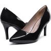 image:imageDREAM PAIRS Womens High Stiletto Heels Closed Pointed Toe Dress Pumps Shoes for Wedding Work Office Business 3 InchesBlackPat