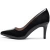 image:imageDREAM PAIRS Womens High Stiletto Heels Closed Pointed Toe Dress Pumps Shoes for Wedding Work Office Business 3 InchesBlackPat