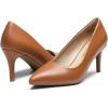 image:imageDREAM PAIRS Womens High Stiletto Heels Closed Pointed Toe Dress Pumps Shoes for Wedding Work Office Business 3 InchesBrownpu
