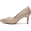 image:imageDREAM PAIRS Womens High Stiletto Heels Closed Pointed Toe Dress Pumps Shoes for Wedding Work Office Business 3 InchesGoldGlitter