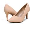 image:imageDREAM PAIRS Womens High Stiletto Heels Closed Pointed Toe Dress Pumps Shoes for Wedding Work Office Business 3 InchesNudeNubuck