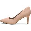 image:imageDREAM PAIRS Womens High Stiletto Heels Closed Pointed Toe Dress Pumps Shoes for Wedding Work Office Business 3 InchesNudeNubuck
