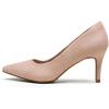 image:imageDREAM PAIRS Womens High Stiletto Heels Closed Pointed Toe Dress Pumps Shoes for Wedding Work Office Business 3 InchesNudeSuede