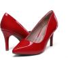 image:imageDREAM PAIRS Womens High Stiletto Heels Closed Pointed Toe Dress Pumps Shoes for Wedding Work Office Business 3 InchesRedPat