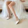 image:imageDREAM PAIRS Womens High Stiletto Heels Closed Pointed Toe Dress Pumps Shoes for Wedding Work Office Business 3 InchesWhitePat