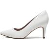 image:imageDREAM PAIRS Womens High Stiletto Heels Closed Pointed Toe Dress Pumps Shoes for Wedding Work Office Business 3 InchesWhitePat