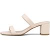 image:imageDREAM PAIRS Womens Two Strap Open Toe Low Block Chunky Heels Sandals Dress Pumps Casual Summer Mules ShoesApricontPu