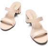 image:imageDREAM PAIRS Womens Two Strap Open Toe Low Block Chunky Heels Sandals Dress Pumps Casual Summer Mules ShoesApricontPu