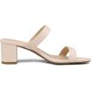 image:imageDREAM PAIRS Womens Two Strap Open Toe Low Block Chunky Heels Sandals Dress Pumps Casual Summer Mules ShoesApricontPu