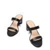 image:imageDREAM PAIRS Womens Two Strap Open Toe Low Block Chunky Heels Sandals Dress Pumps Casual Summer Mules ShoesBlackPu
