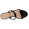 image:imageDREAM PAIRS Womens Two Strap Open Toe Low Block Chunky Heels Sandals Dress Pumps Casual Summer Mules ShoesBlackstone